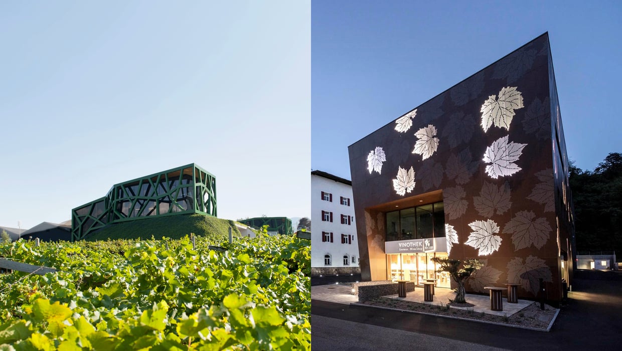 Additional shots of modern wineries featuring distinctive, contemporary architecture.